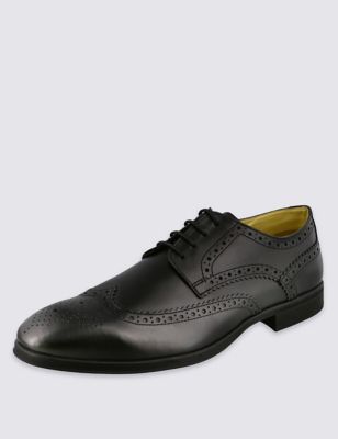 Leather Lace-up Brogue Shoes with Airflex&trade;